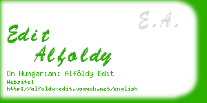 edit alfoldy business card